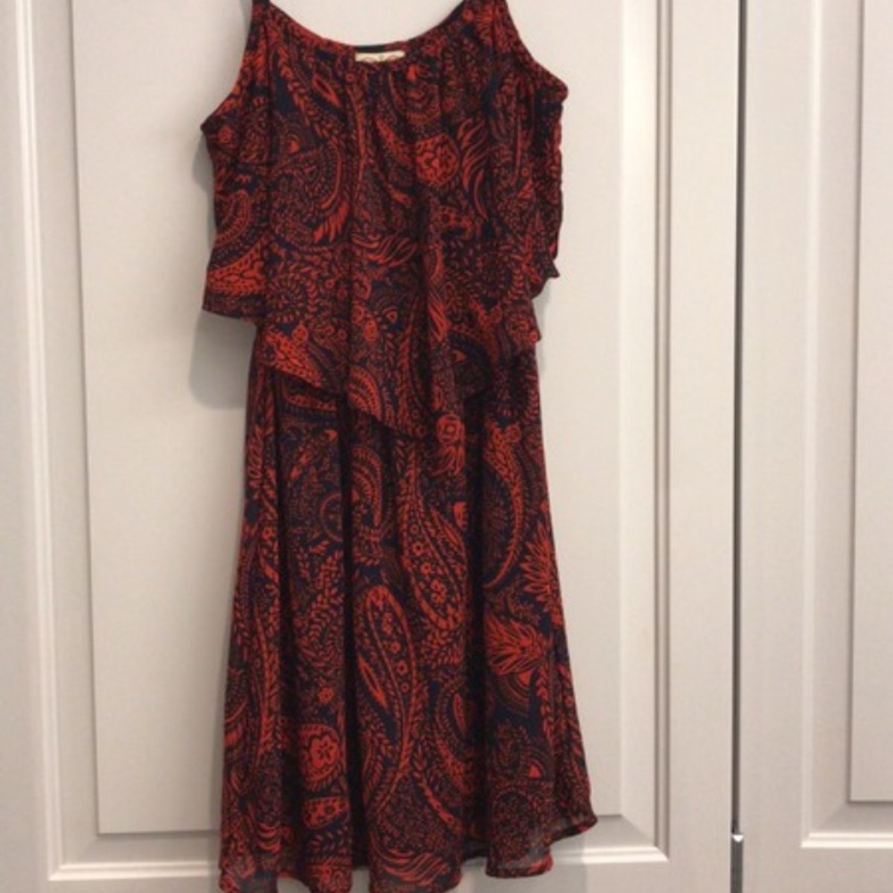 Cute Red & Navy Dress